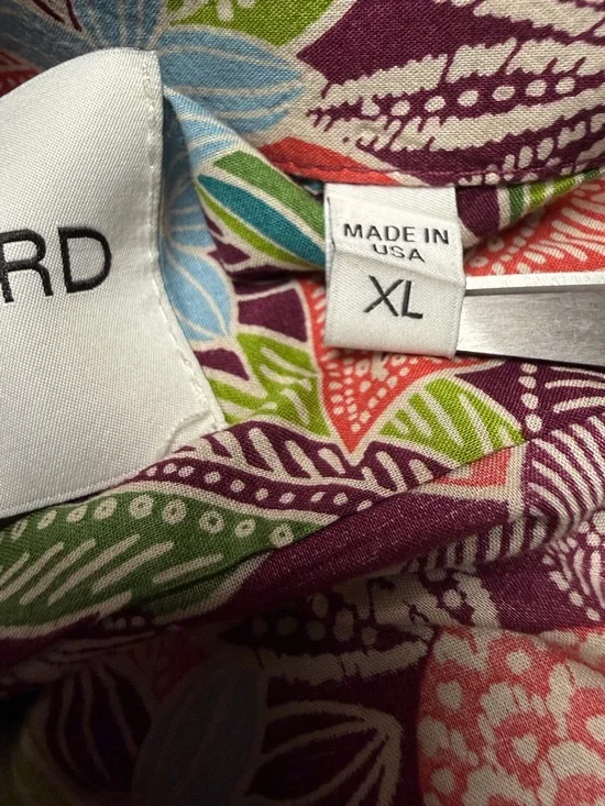 Tori Richard Tropbatik Cotton Lawn Camp Shirt Graphic Pineapples Men's Size XL - Picture 7 of 15